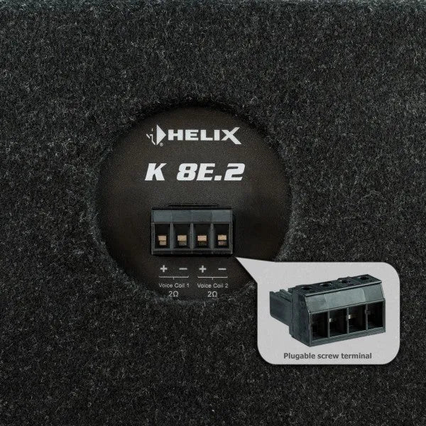 Helix K 8E.2 | 8" Compact Enclosure Subwoofer – 300W RMS Deep Bass Specialist