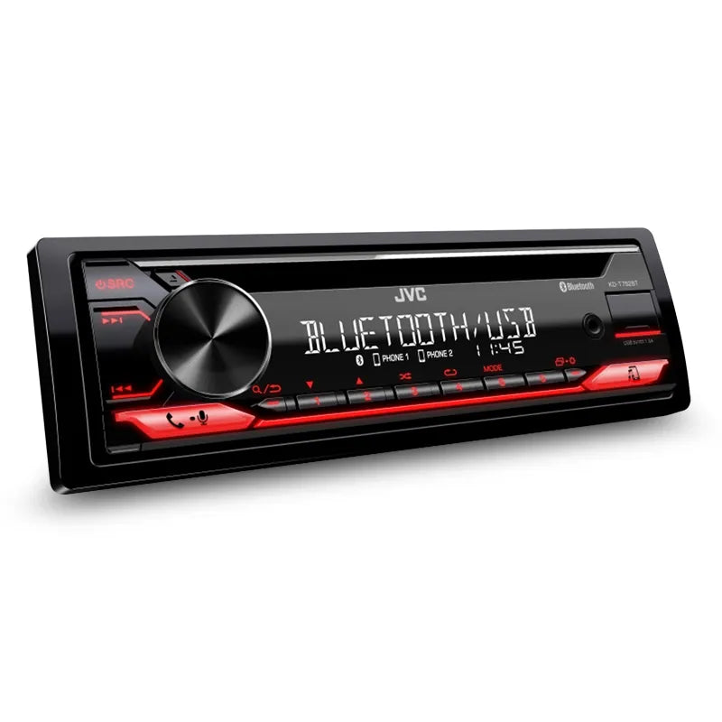 JVC KD-T752BT CD Receiver with Bluetooth/USB/13-Band EQ/JVC Remote App Compatibility