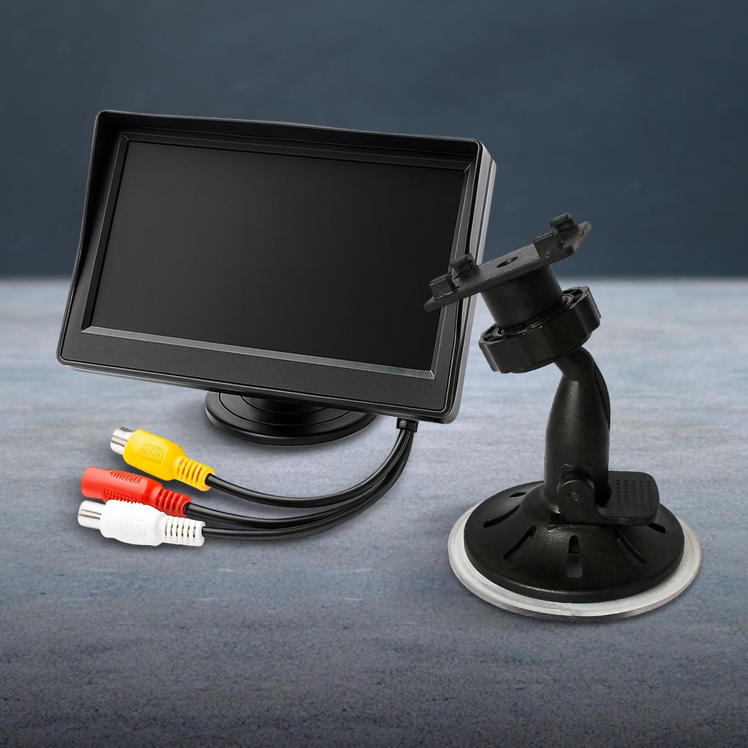 Mongoose LCD50PW | 5" Monitor - 2 Camera Input Dashboard Display