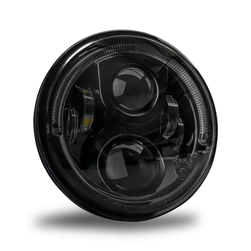 STEDI LEDMOTO-CARBON-7BLK 7" Halo Carbon Black LED Headlight Driving Light - Single