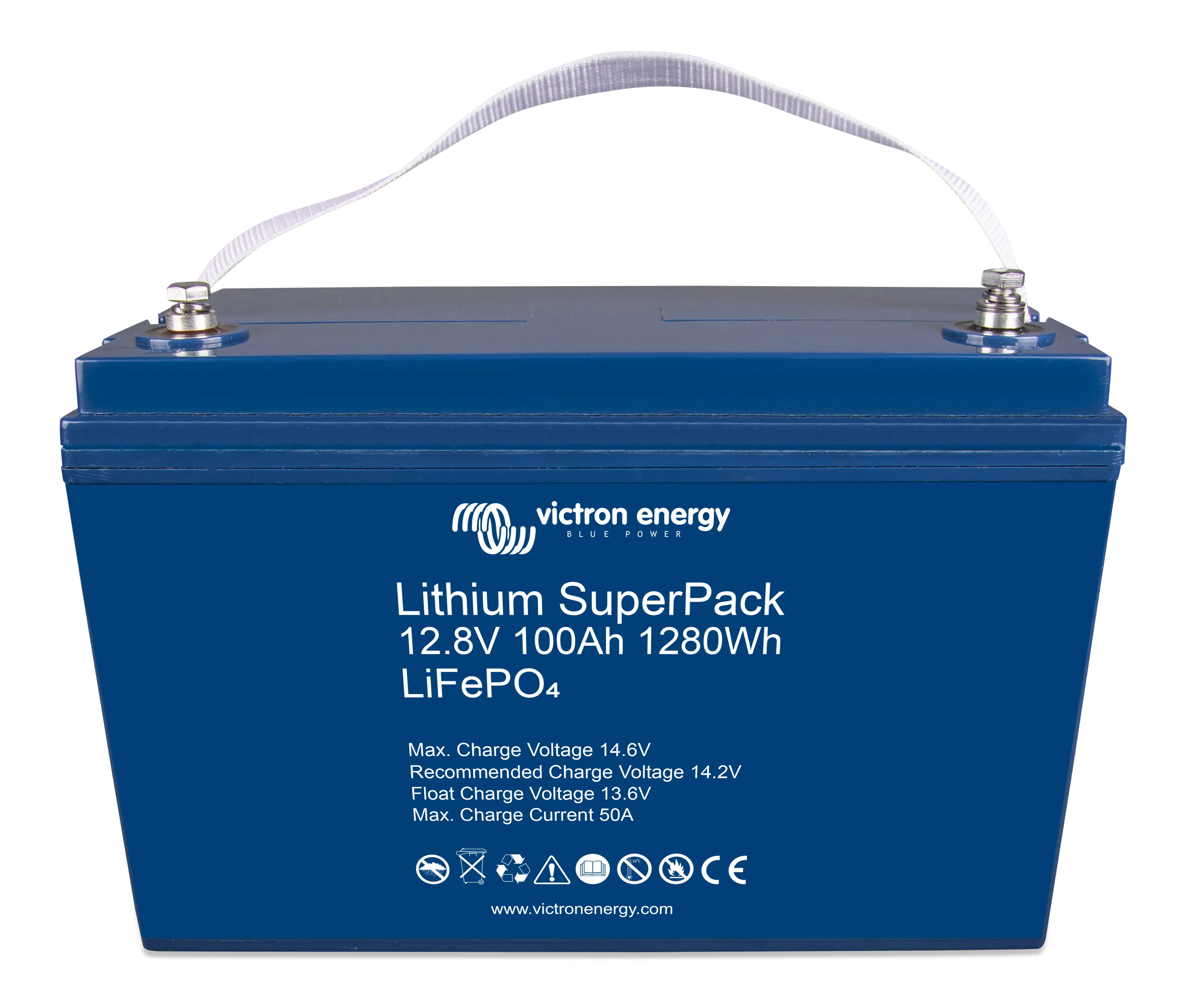 Victron Energy BAT512110712 12.8V 100Ah Lithium SuperPack Battery | M8 Terminal