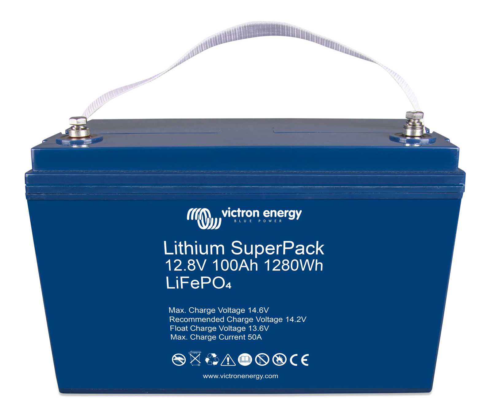 Victron Energy BAT512110712 12.8V 100Ah Lithium SuperPack Battery | M8 Terminal