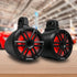 Rockford Fosgate M2WL-10HB M2 10 Inch Color Optix 2-Way Horn Loaded Wake Tower Speakers - Black (Pair)