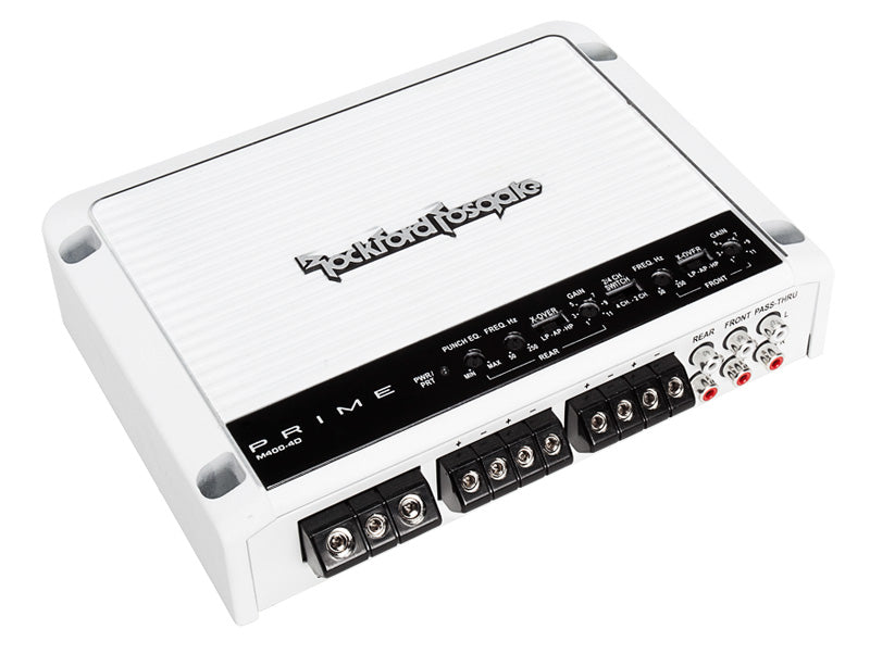 Rockford Fosgate M400-4D Prime Marine 400 Watt Full-Range Class-D 4-Channel Amplifier