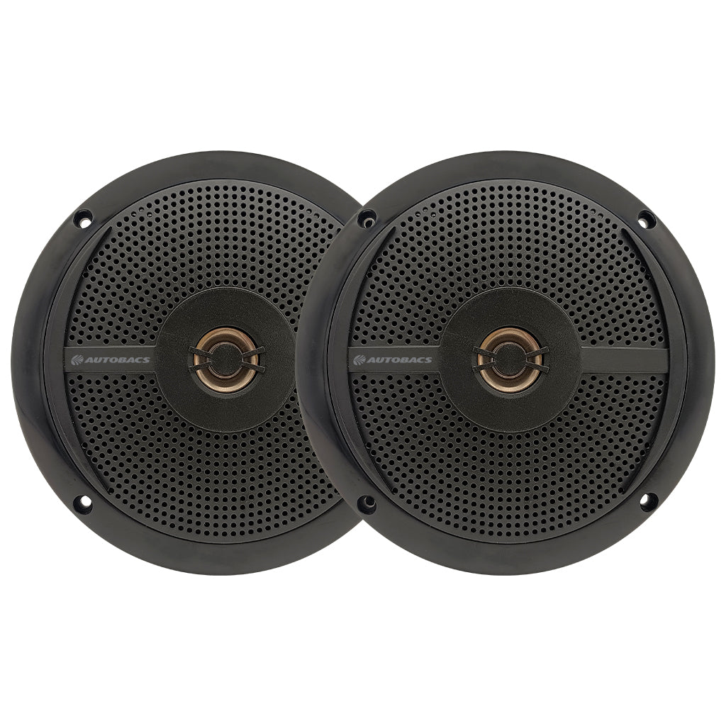 AUTOBACS M620B - 6.5 Inch 2-Way Slim Fit Marine Speakers - Black