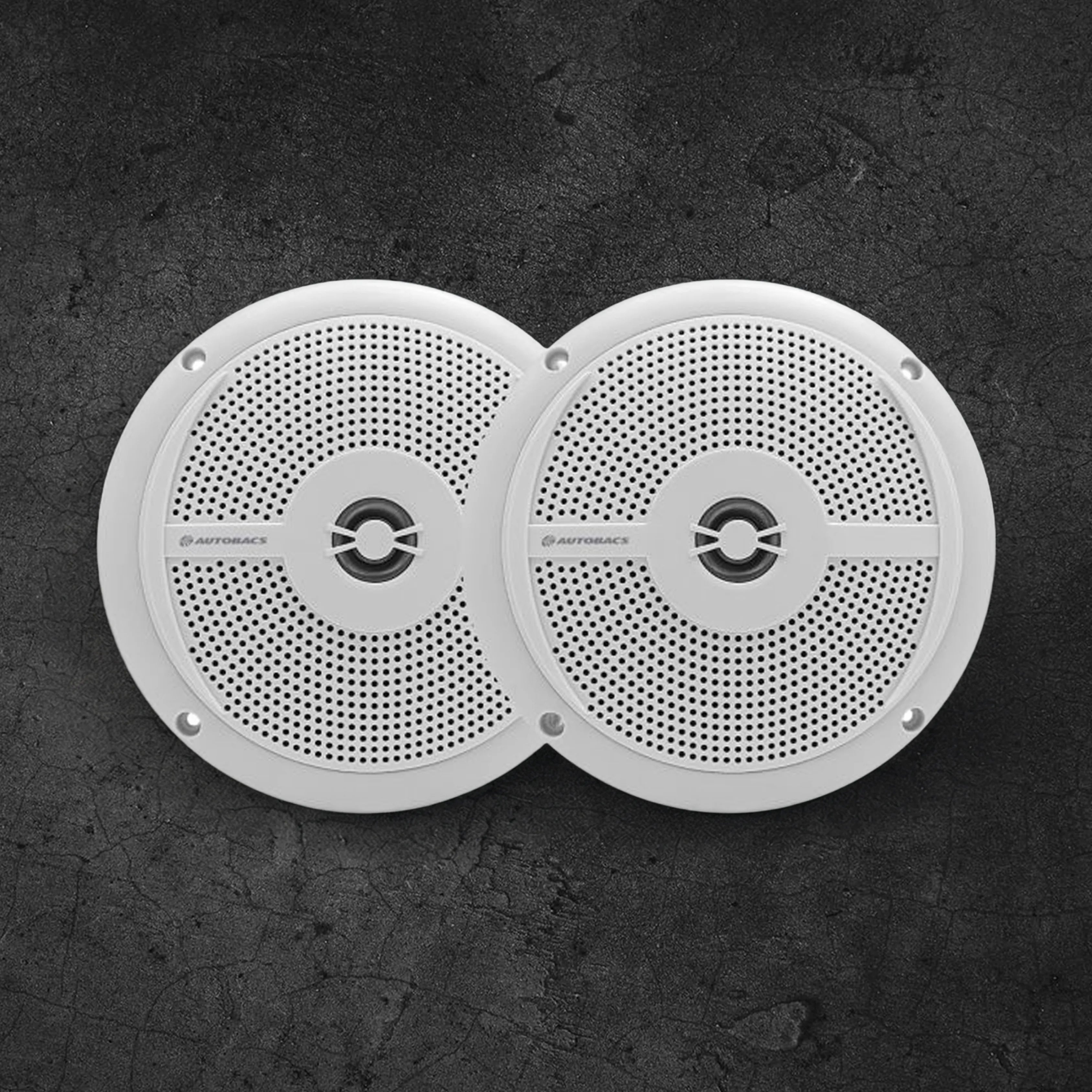 AUTOBACS M620W - 6.5 Inch 2-Way Slim Fit Marine Speakers - White