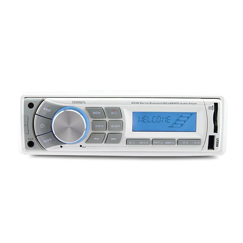 DNA MA4B Marine Bluetooth USB/SD MP3 Player With AM/FM Tuner & AUX Audio Input - White
