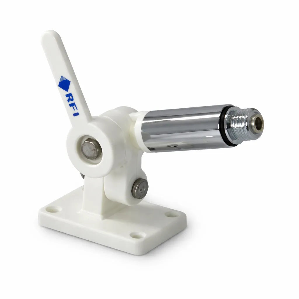 RFI MAM-CDQ White Marine Knock Down Mount with CDQ Adaptor and 5m FME(F) Cable