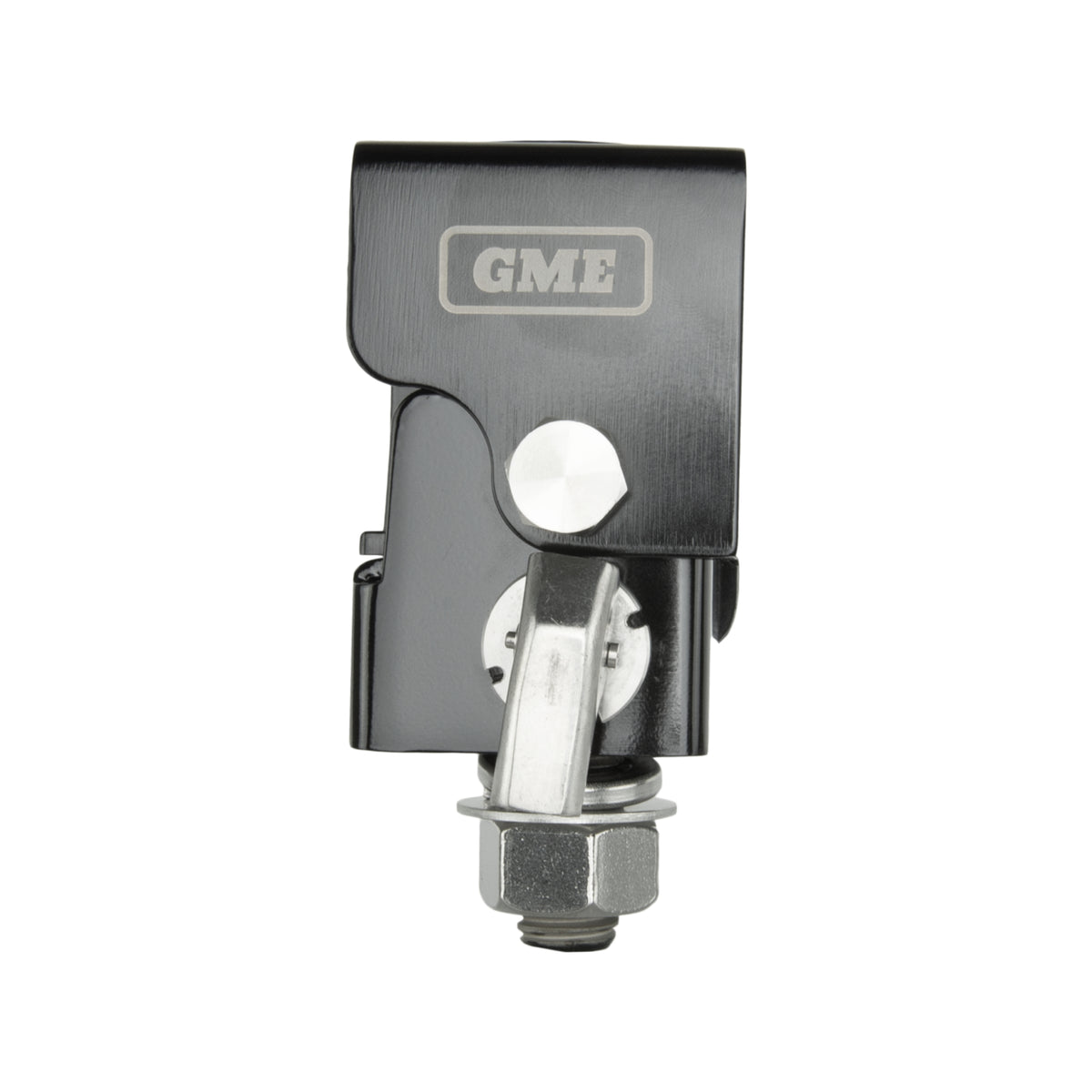GME MB042B Heavy Duty Fold Down Stainless Steel Antenna Bracket Black Finish