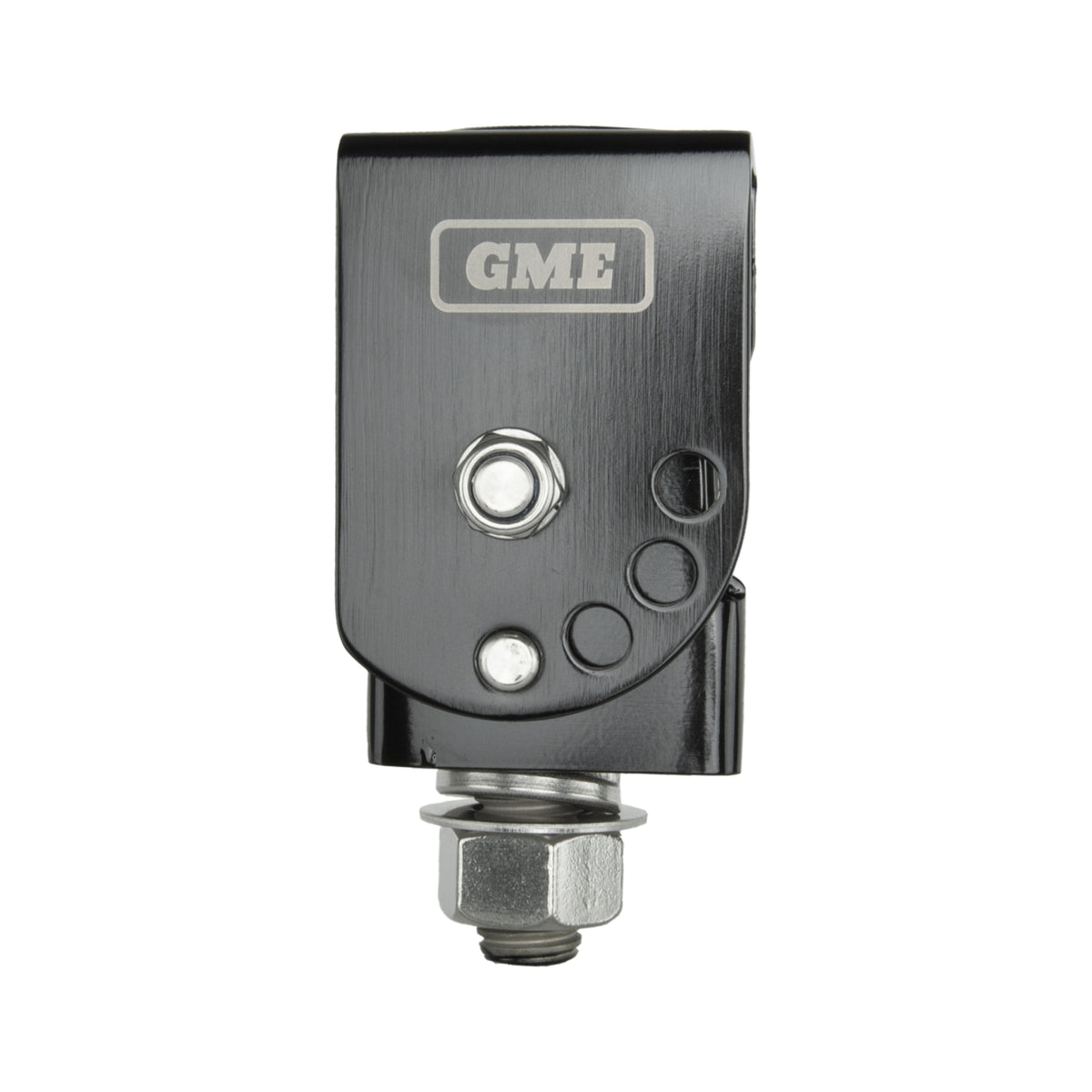 GME MB042B Heavy Duty Fold Down Stainless Steel Antenna Bracket Black Finish