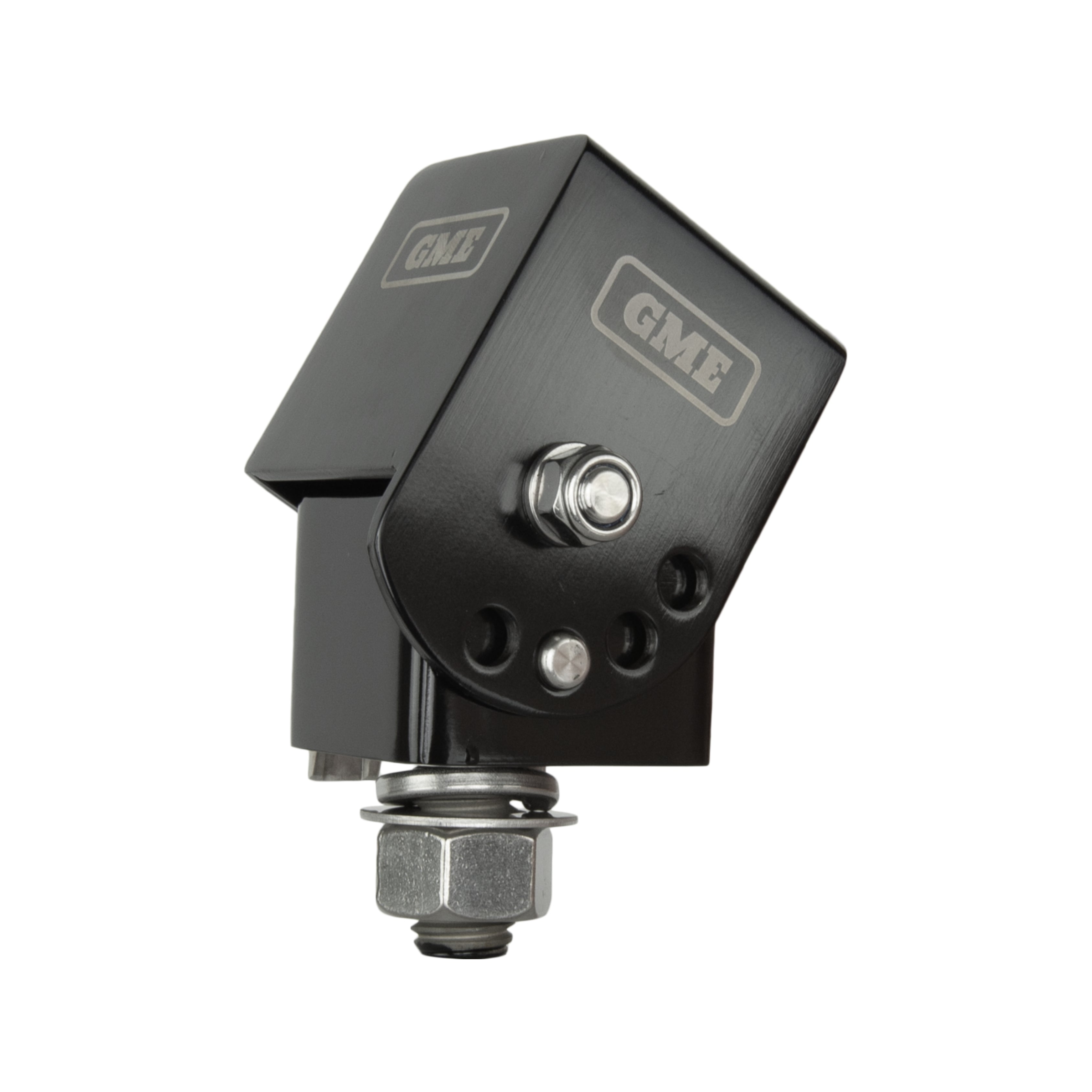 GME MB042B Heavy Duty Fold Down Stainless Steel Antenna Bracket Black Finish