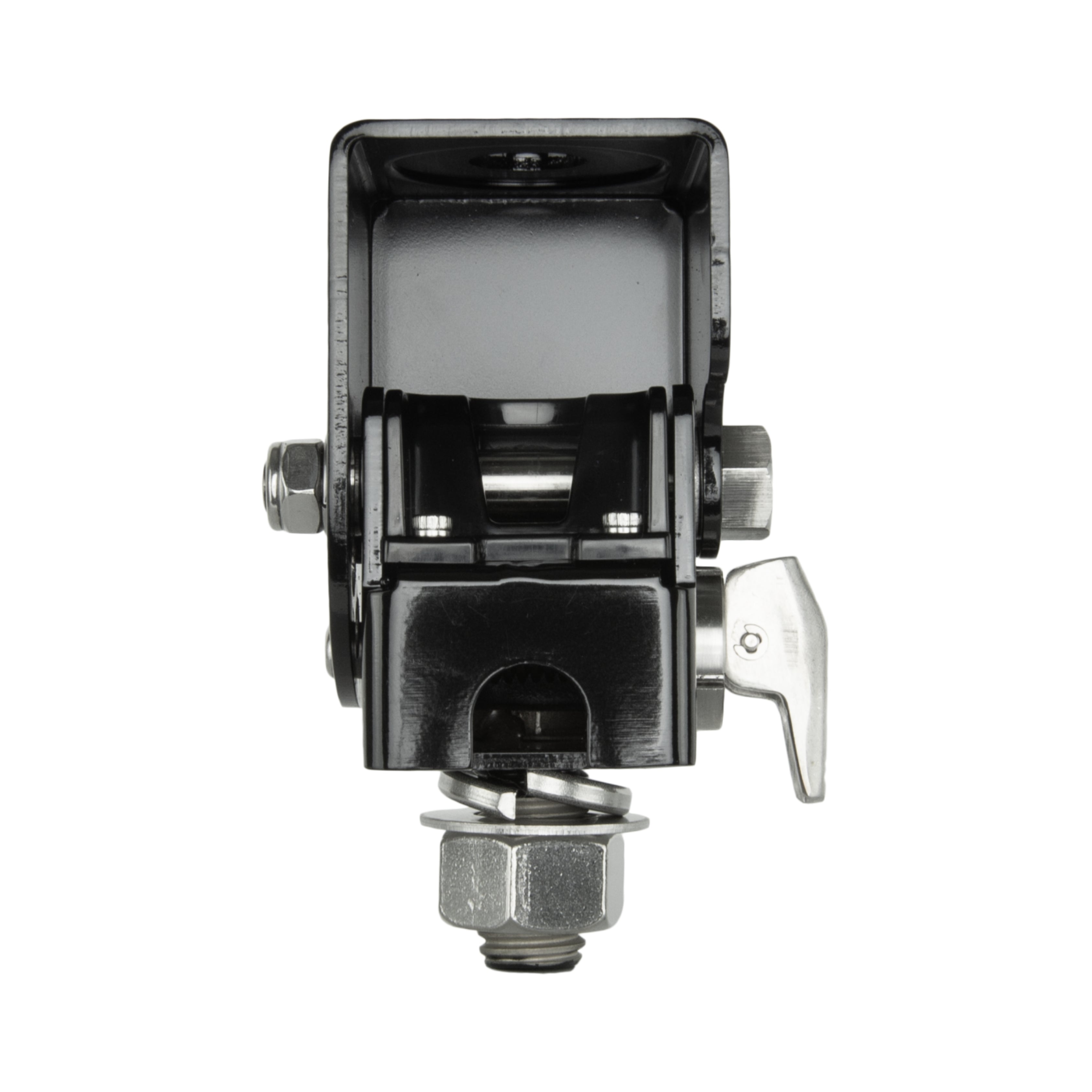 GME MB042B Heavy Duty Fold Down Stainless Steel Antenna Bracket Black Finish