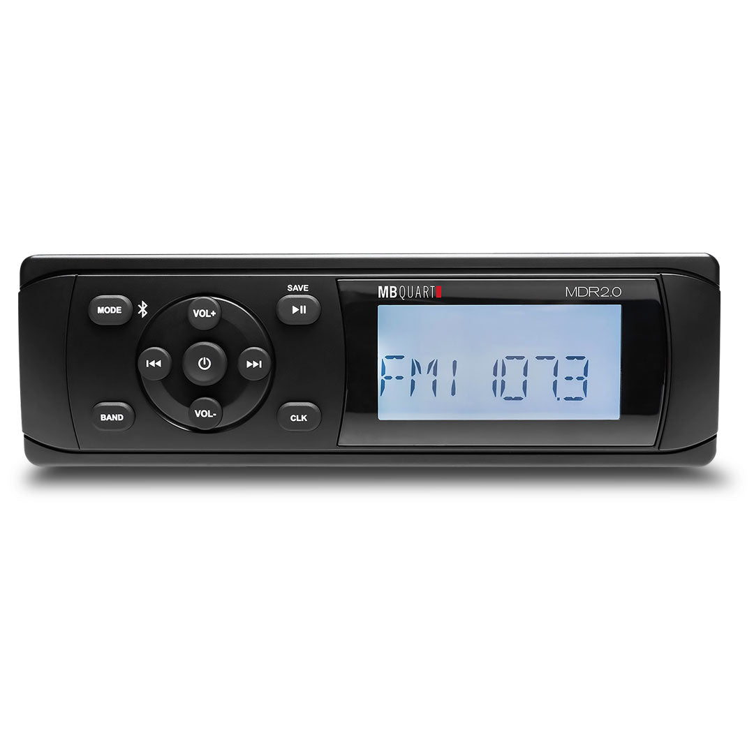 MB Quart MBQ-MDR2.0 | DIN Unit | Mechless Marine Radio/Source (Black)