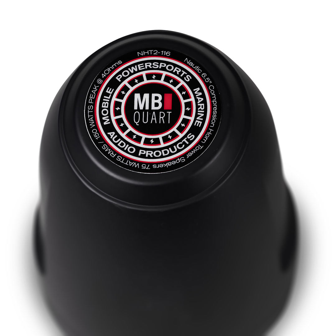 MB Quart MBQ-NHT2-116 | 6.5" Coaxial Wake Tower Speakers | 2-Way Horn Loaded Nautic