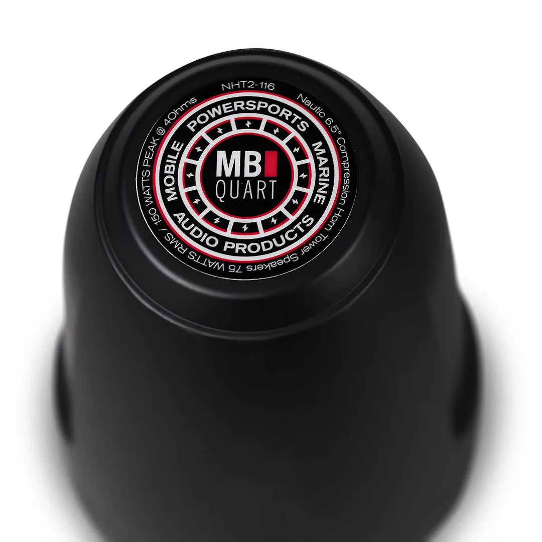 MB Quart MBQ-NHT2-116 | 6.5" Coaxial Wake Tower Speakers | 2-Way Horn Loaded Nautic