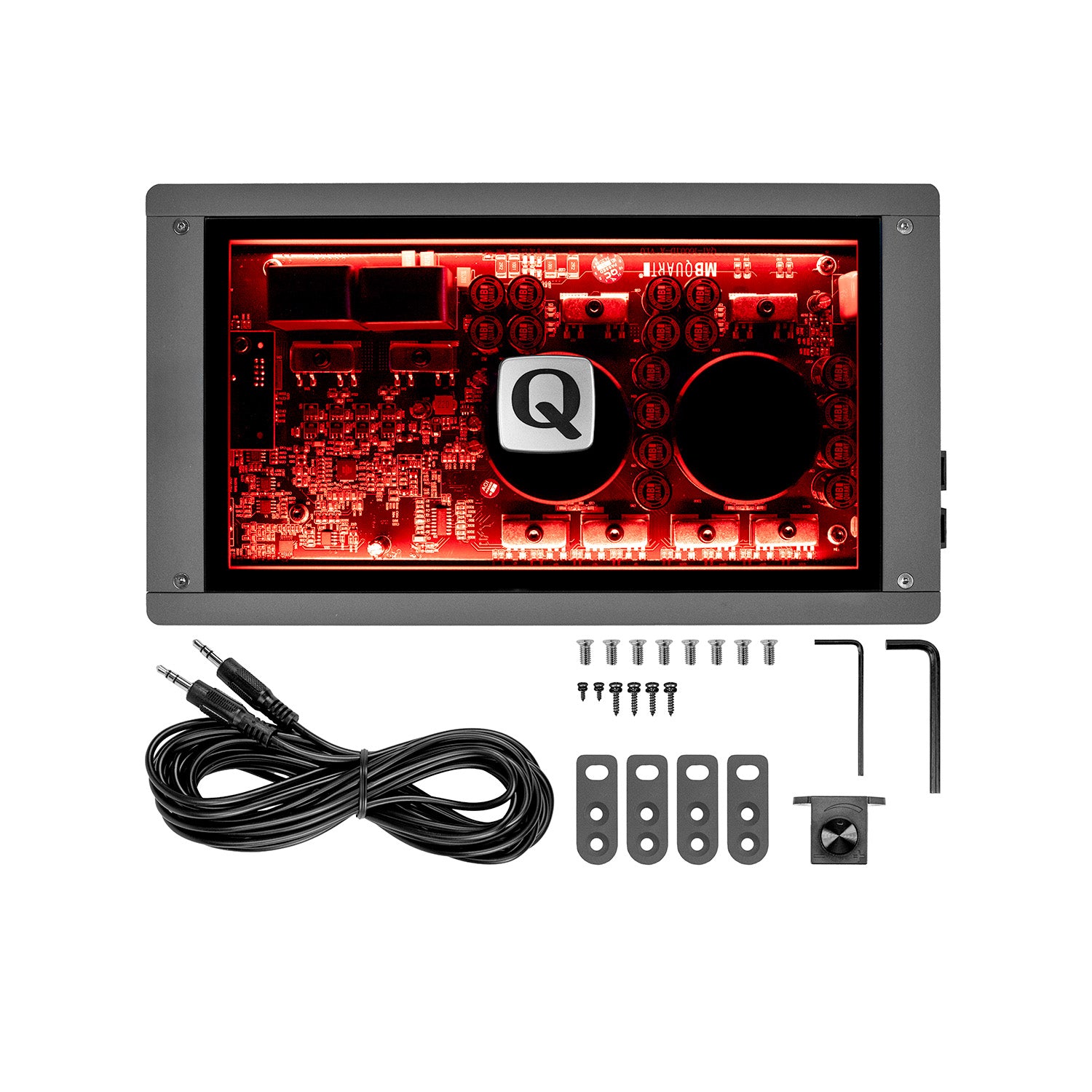 MB Quart MBQ-QA1-1500.1D Q-Series 1500 Watt Monoblock Class-D Subwoofer Amplifier in Grey