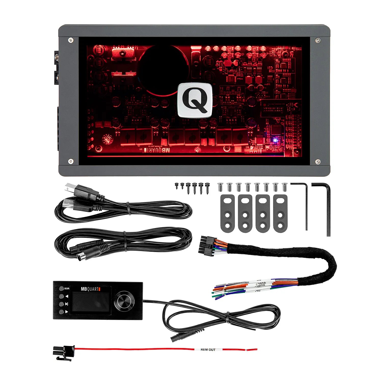 MB Quart MBQ-QA1-900.6DSP Q-Series 900 Watt 6-Channel Full-Range Class-D DSP Amplifier in Grey