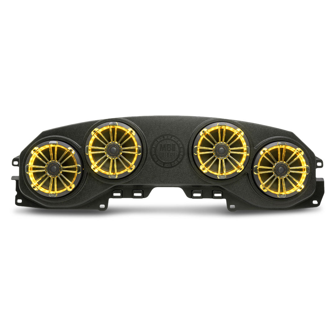 MB Quart Rear Overhead Soundbar with 8 Inch Coaxial Speakers, Enclosure, and RGB LED Lighting | Frankies Auto Electrics