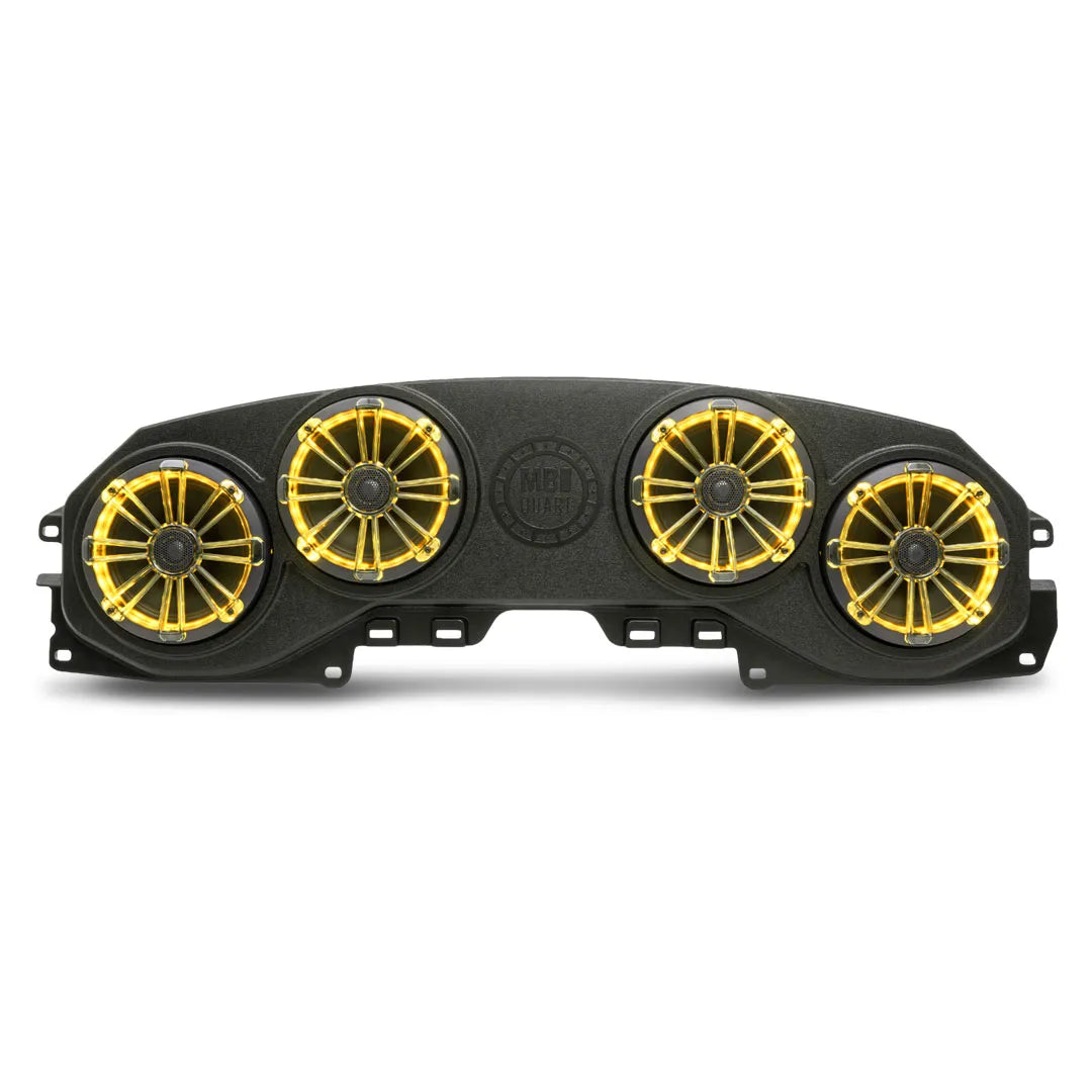 MB Quart MBQJ-48CRGB | Rear Overhead Soundbar | with 8 Inch Coaxial Speakers, Enclosure, and RGB LED Lighting