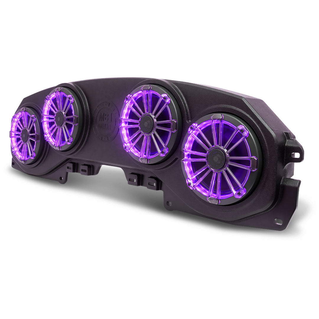 MB Quart Rear Overhead Soundbar with 8 Inch Coaxial Speakers, Enclosure, and RGB LED Lighting | Frankies Auto Electrics