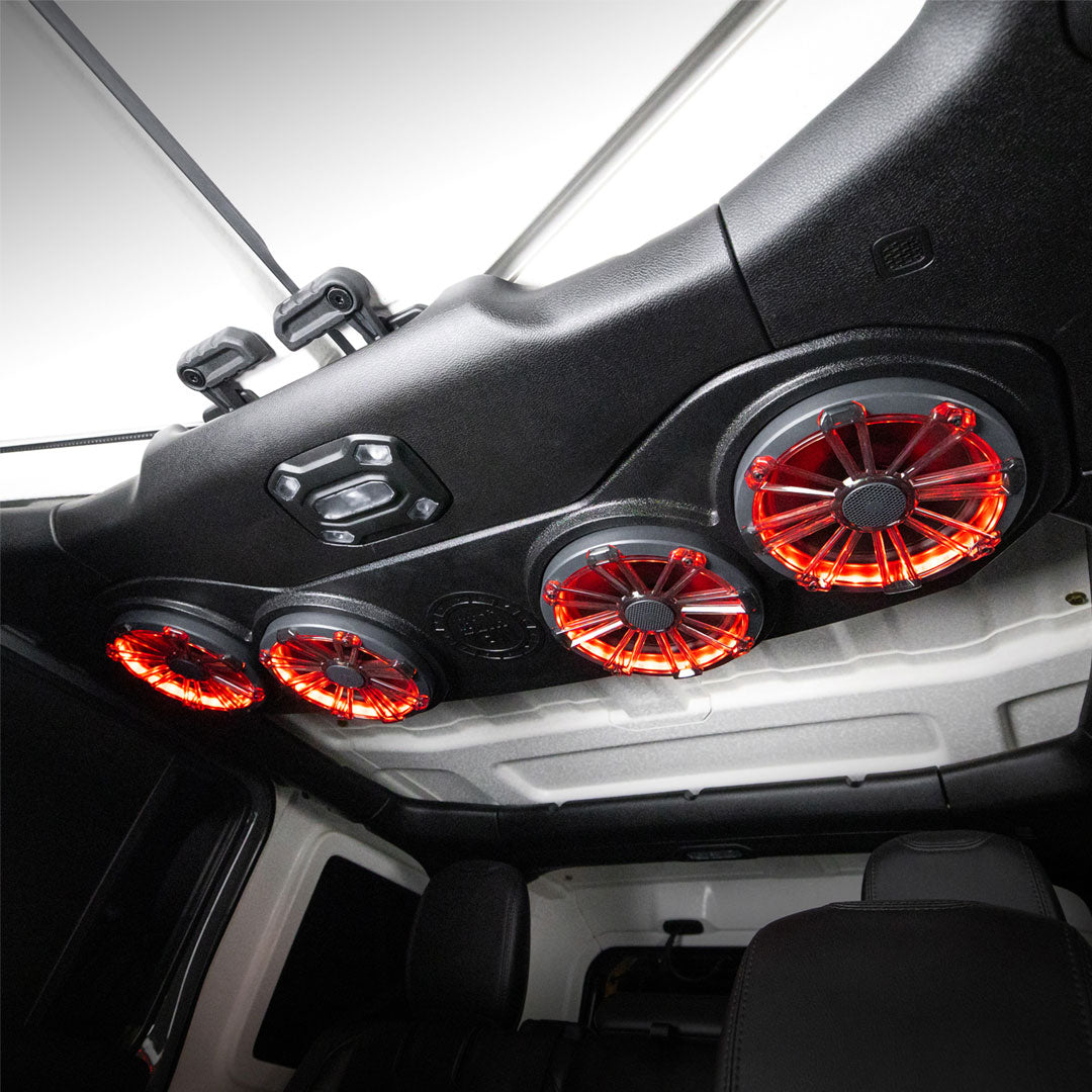 MB Quart MBQJ-48CRGB | Rear Overhead Soundbar | with 8 Inch Coaxial Speakers, Enclosure, and RGB LED Lighting