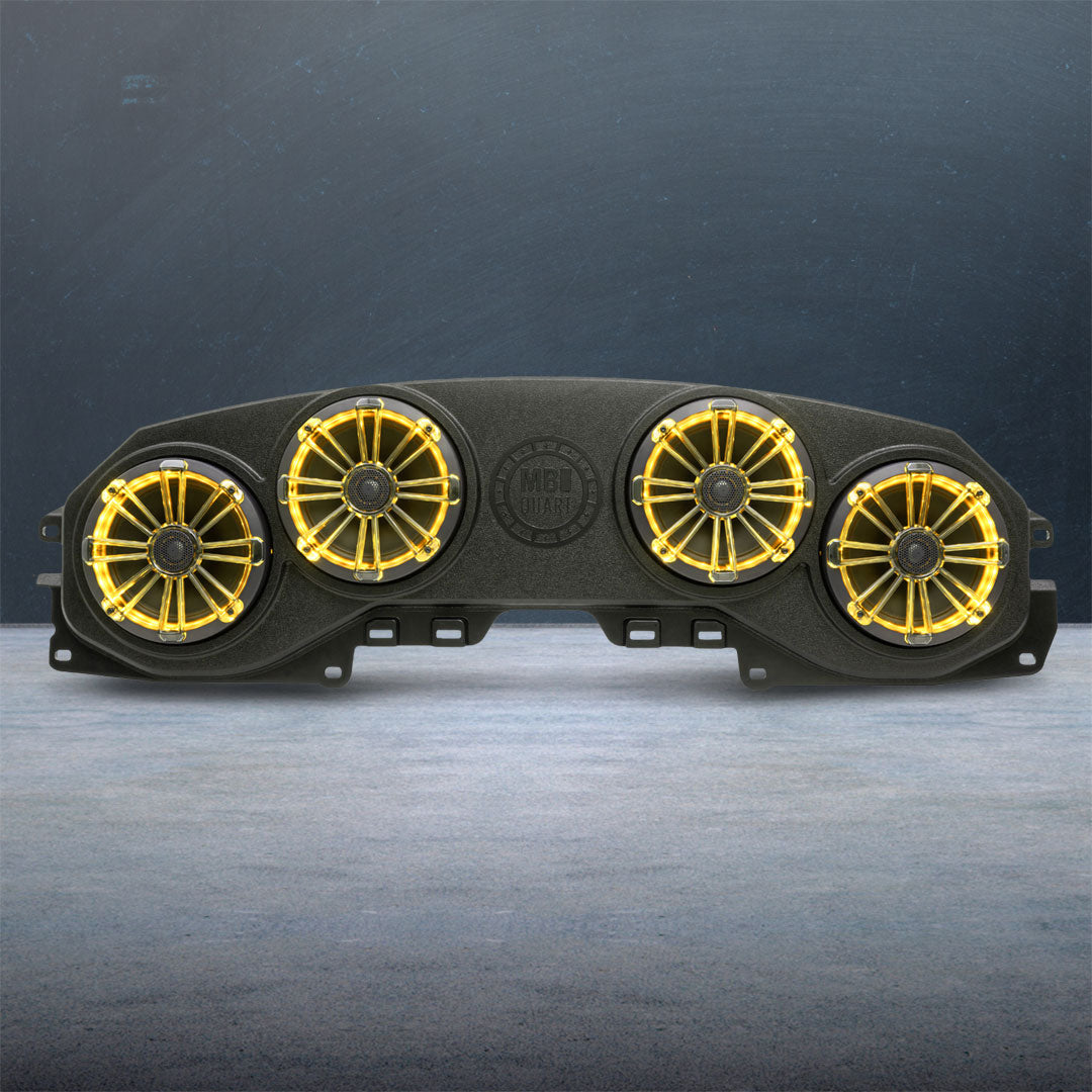 MB Quart MBQJ-48CRGB | Rear Overhead Soundbar | with 8 Inch Coaxial Speakers, Enclosure, and RGB LED Lighting