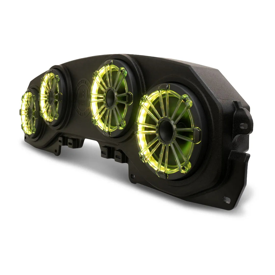 MB Quart MBQJ-48HRGB | Rear Overhead Soundbar | with 8 Inch Compression Horn Speakers, Enclosure, and RGB LED Lighting