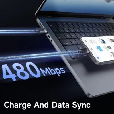 MCDODO MCA-2000 60W USB-C to USB-C Magnetic Self-Winding Charging Lead – 1.2m