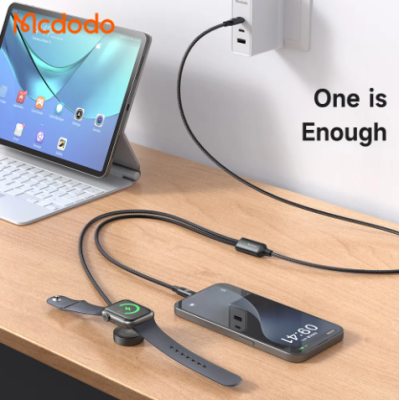 MCDODO MCA-2200 60W 2-in-1 USB-C to USB-C + Apple Watch Charger Combo Lead – 1.2m