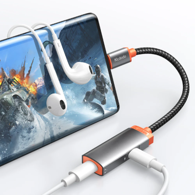 MCDODO MCA-0520 USB-C to Dual USB-C Audio Adaptor with 60W PD Fast Charging