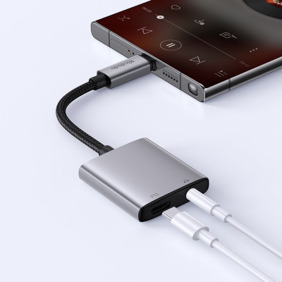 MCDODO MCA-5050 USB-C to USB-C + 3.5mm AUX Audio Adaptor | Charge &amp; Listen Simultaneously