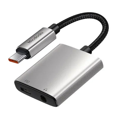 MCDODO MCA-5050 USB-C to USB-C + 3.5mm AUX Audio Adaptor | Charge &amp; Listen Simultaneously