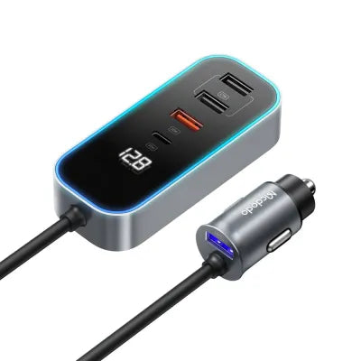 MCDODO MCC-1900 USB Car Charger with 4x USB + 1x Type-C Ports – 1.5m