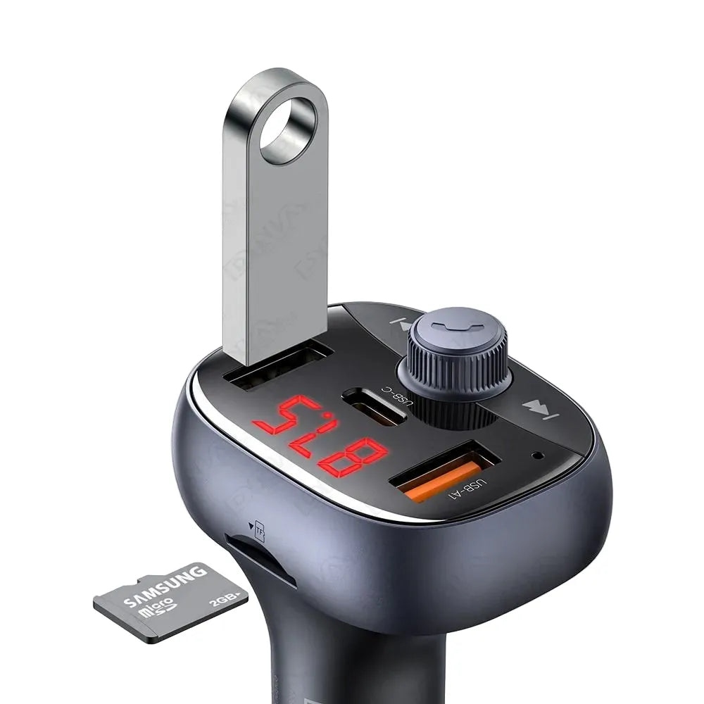 Mcdodo MCC5950 FM Transmitter 72W QC PD Fast Car Charger USB MicroSD