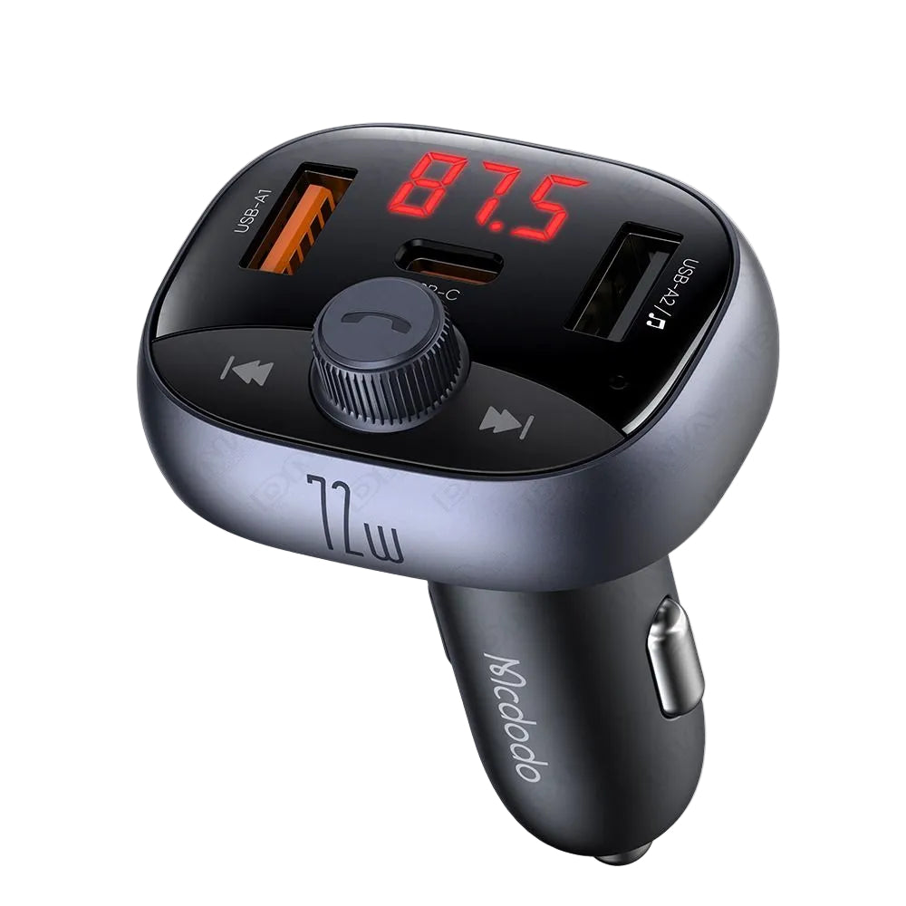 Mcdodo MCC5950 FM Transmitter 72W QC PD Fast Car Charger USB MicroSD