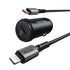 MCDODO MCC-7492 30W PD USB-C Car Charger with 1.2m USB-C to Lightning Cable