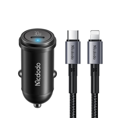 MCDODO MCC-7492 30W PD USB-C Car Charger with 1.2m USB-C to Lightning Cable
