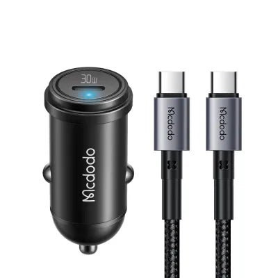 MCDODO MCC-7493 30W PD USB-C Car Charger with 1.2m USB-C to USB-C Cable