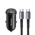 MCDODO MCC-7493 30W PD USB-C Car Charger with 1.2m USB-C to USB-C Cable