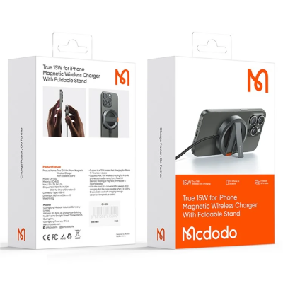 MCDODO MCH-5500 15W Apple MagSafe Charger With Stand - 1.2M - Wireless Charging Solution