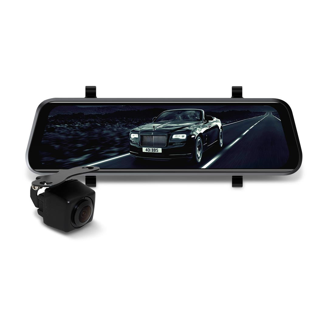 MONGOOSE MCM93C 9.6" Full HD Clip-On Mirror Monitor and Mini Camera Kit - Complete Vision System