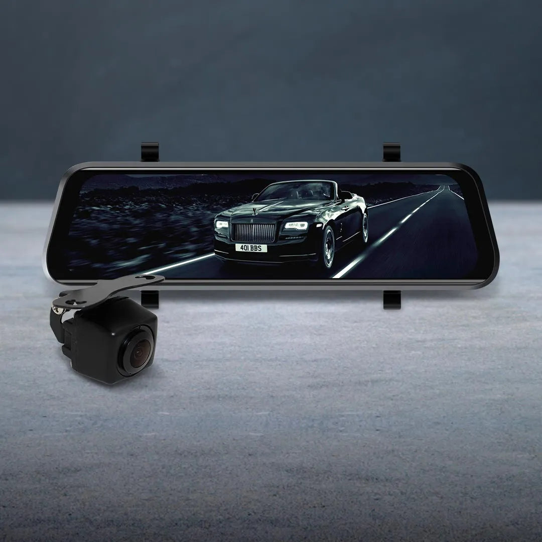 MONGOOSE MCM93C 9.6" Full HD Clip-On Mirror Monitor and Mini Camera Kit - Complete Vision System