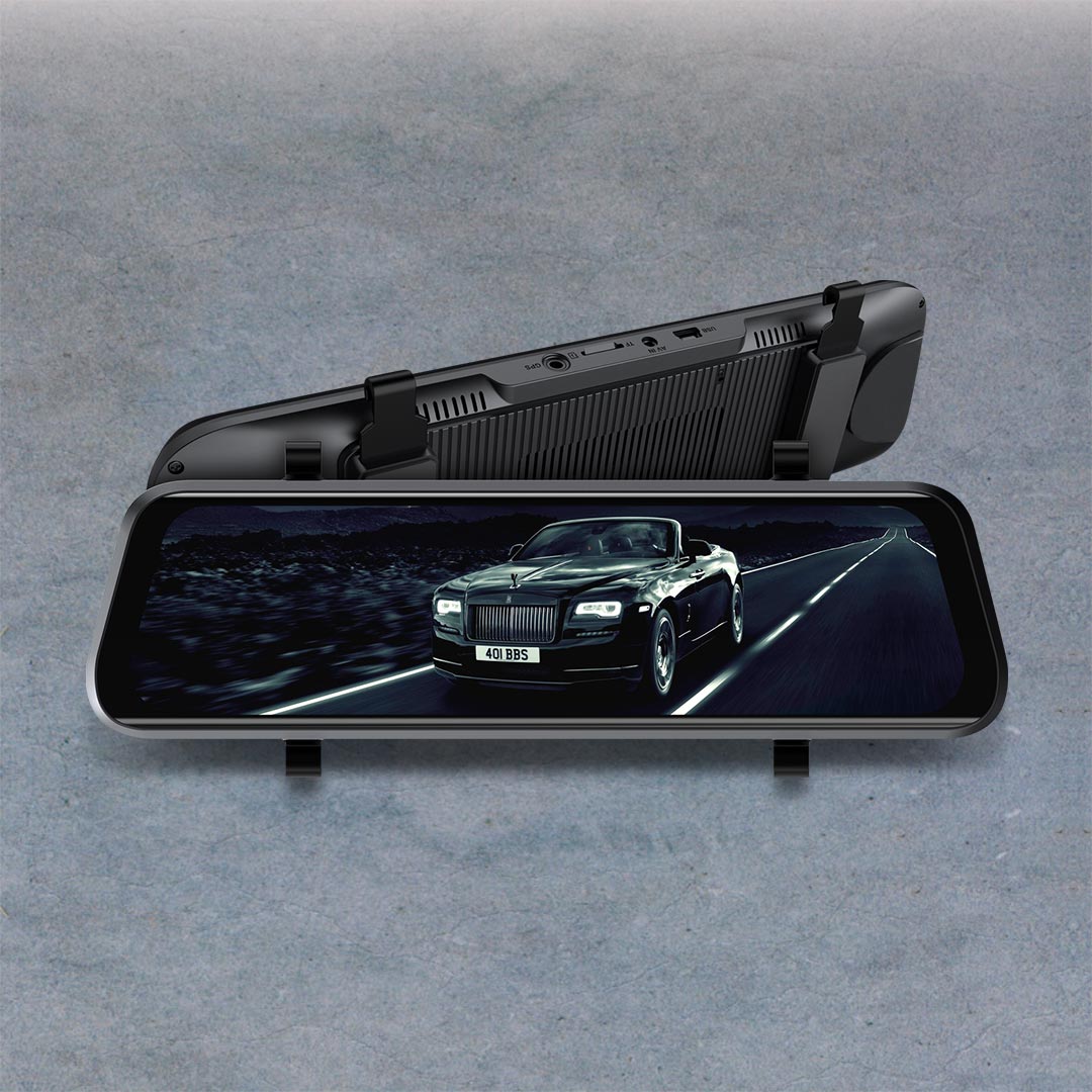 MONGOOSE MCM93C 9.6" Full HD Clip-On Mirror Monitor and Mini Camera Kit - Complete Vision System