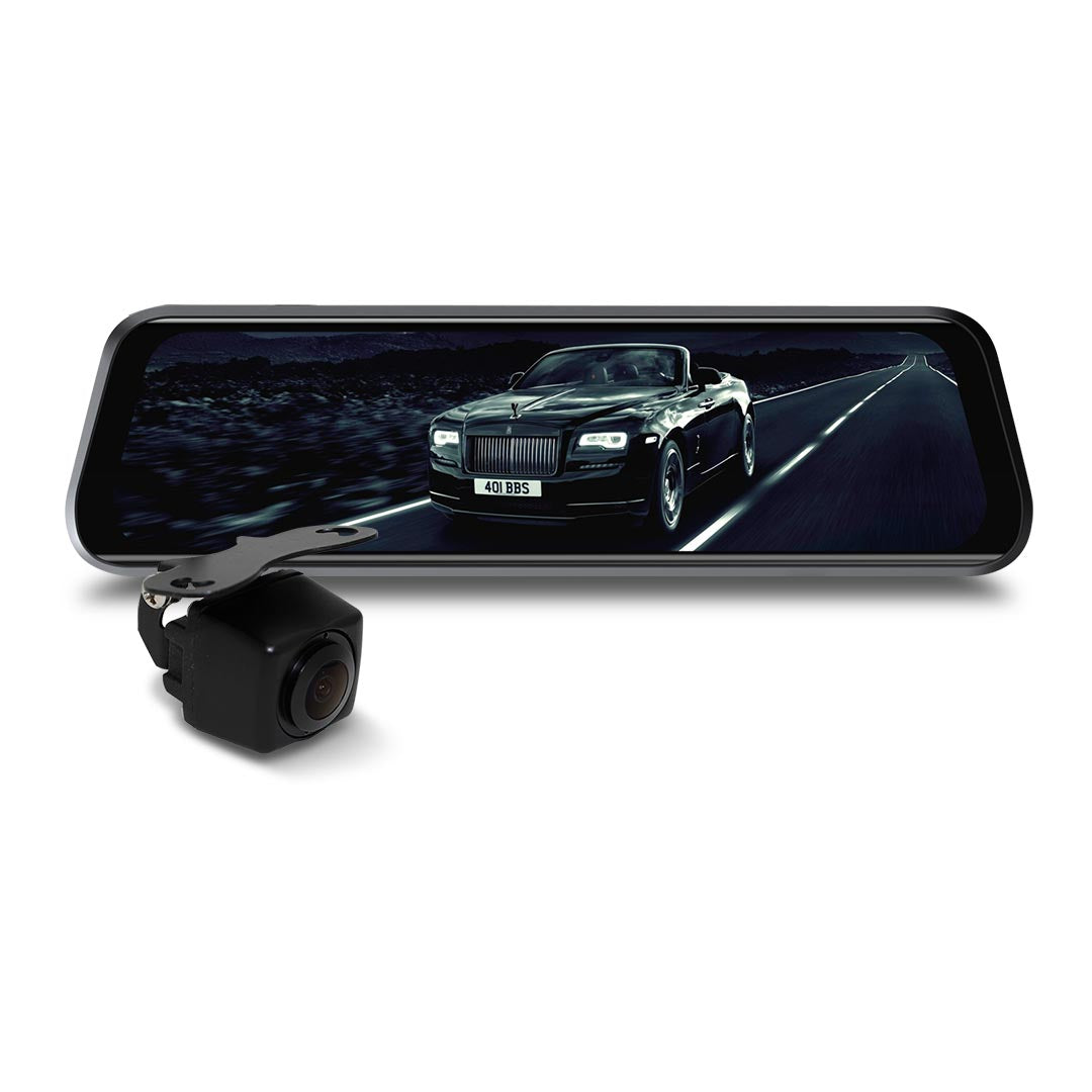 MONGOOSE MCM93P 9.6" Full HD Replacement Mirror Monitor and Mini Camera Kit - Complete Vision System