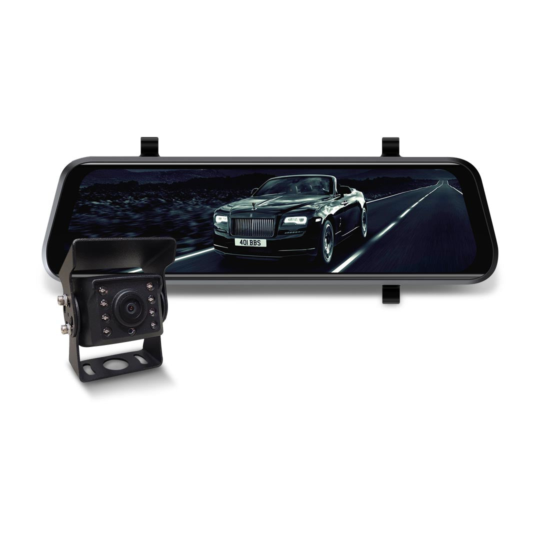 MONGOOSE MCM96C 9.6" Full HD Clip-On Mirror Monitor and Heavy Duty Camera Kit - Complete Vision System