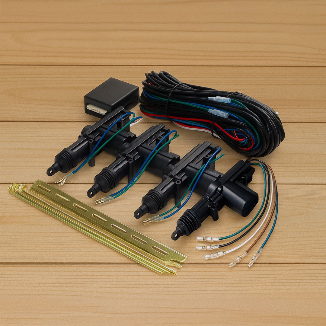 Professional 12V central locking conversion kit for 4-door vehicles