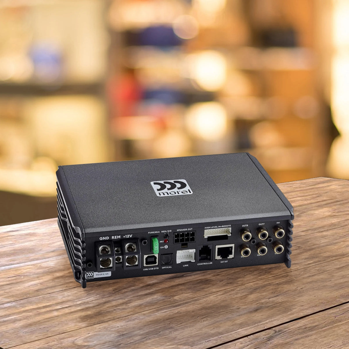 Morel MDSP84A 4-Channel Class D DSP Amplifier with 8-Channel Speaker Inputs