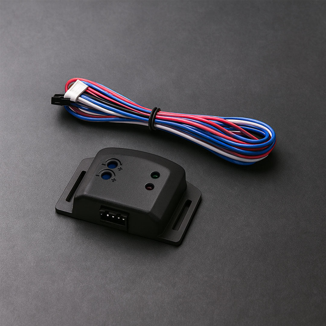 MES60 shock sensor showing dual sensitivity adjustment controls