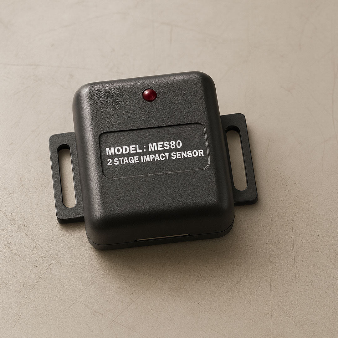 Professional vehicle security sensor showing adjustable sensitivity controls