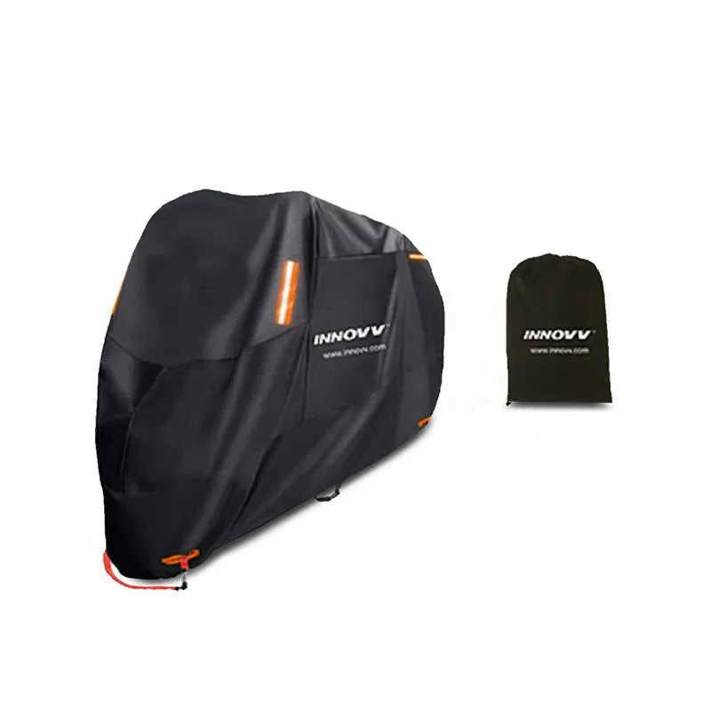 INNOVV MOTORCYCLECOVER Motorcycle Cover With 4 Reflective Points, Lock Hole & Designed To Suit Most Bikes (265x105x125cm)